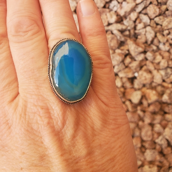 New Solar Agate 925 Silver Statement Ring. - Picture 7 of 16